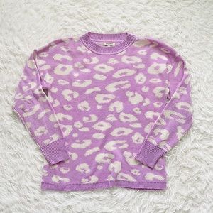 Women’s Lavender Animal Print sweater, EUC